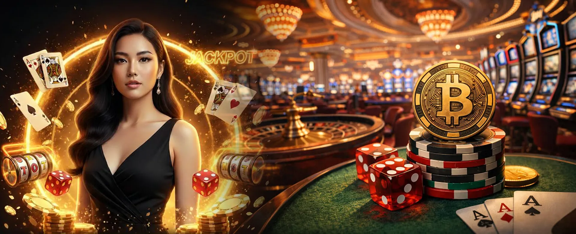 Taya365 Online Poker Table with Golden Chips